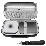 Geekria Hard Travel Case, Compatible with 2024 Mac Mini Desktop Computer, 2024 Mac Mini M4 Case, Fit for Magic Keyboard, Magic Mouse and Magic Trackpad and Accessories (Dark Gray)