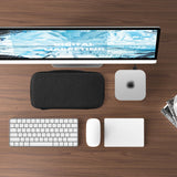 Geekria Hard Travel Case, Compatible with 2024 Mac Mini Desktop Computer, 2024 Mac Mini M4 Case, Fit for Magic Keyboard, Magic Mouse and Magic Trackpad and Accessories (Dark Gray)