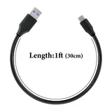 Geekria Type-C Headphones Short Charger Cable Compatible with Bose QuietComfort, SoundLink Plus, QC Ultra/45, 700, Ultra Open Earbuds, USB to USB-C Replacement Charging Cord (1ft / 30cm)