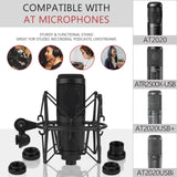 Geekria for Creators Microphone Shock Mount Compatible with ATH AT2020, AT2020USB, AT2020USB+, AT2020USBi, ATR2500X-USB, Mic Anti-Vibration Suspension Adapter Clamp (Black / Metal)