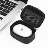 Geekria Earbuds Carrying Pouch Compatible with Beats Solo Buds, Studio Buds+ Case Cover, Replacement Protective Earphones Travel Bag with Cable Storage (Dark Grey)