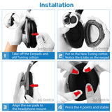 Geekria Elite Perforated Sheepskin Replacement Ear Pads for Sennheiser HD800 Headphones Ear Cushions, Headset Earpads, Ear Cups Cover Repair Parts (Black)