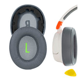 Geekria QuickFit Replacement Ear Pads for JBL JR460 Headphones Ear Cushions, Headset Earpads, Ear Cups Cover Repair Parts (Grey)