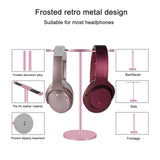 Geekria Aluminum Alloy Dual Headphones Stand for Over-Ear Headphones, Gaming Headset Holder, Desk Display Hanger with Solid Heavy Base Compatible with Bose, Beats, Sony, AKG, ATH, JBL (Rose Gold)