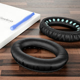 Geekria QuickFit Replacement Ear Pads for Bose SoundTrue Around-Ear II, QC35, QC25, QC2, QC15, AE2, AE2i, AE2w Headphones Ear Cushions, Headset Earpads, Ear Cups Cover Repair Parts (Black)