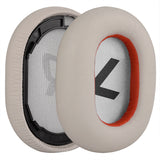 Geekria QuickFit Replacement Ear Pads for Plantronics BackBeat PRO2, BackBeat PRO2 Special Edition, Voyager 8200UC Headphones Ear Cushions, Headset Earpads, Ear Cups Cover Repair Parts (White/Red)