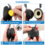 Geekria QuickFit Replacement Ear Pads for Jabra Evolve2 65 UC, Evolve2 65 MS, Evolve2 40 UC, Evolve2 40 MS, Elite 45h Headphones Ear Cushions, Headset Earpads, Ear Cups Cover Repair Part