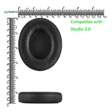 Geekria QuickFit Replacement Ear Pads for Beats Studio 2 Wireless (B0501), Studio 2 (B0500) Headphones Ear Cushions, Headset Earpads, Ear Cups Cover Repair Parts (Black)