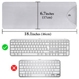 Geekria Slim Keyboard Sleeve Case, Vegan Leather Travel Portable Bag, Compatible with Apple Magic Keyboard with Numeric Keypad, Logitech MX Keys S / MX Keys / MK955(Light Gray)