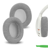 Geekria Comfort Mesh Fabric Ear Pads for Skullcandy Crusher ANC 2 Headphones Ear Cushions, Headset Earpads, Ear Cups Cover Repair Parts (Grey)