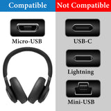 Geekria USB Headphones, Earbuds Short Charger Cable Compatible with JBL Endurance Peak, LIVE 400BT/500BT, TUNE 500BT, USB to Micro-USB Replacement Power Charging Cord (1 ft/30 cm 2 Pack)