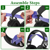 Geekria Flex Fabric Headband Pad Compatible with Corsair HS80 RGB, HS80 MAX Headphones Replacement Band, Repair Part (Purple)