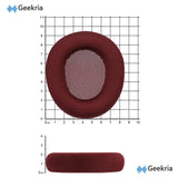 Geekria Comfort Mesh Fabric Replacement Ear Pads for SteelSeries Arctis Nova Pro Wired, Arctis Nova1, Nova3, Nova4, Nova5, Nova7 Headphones Ear Cushions (Red)