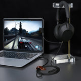 Geekria USB-C Boom Mic Cable Compatible with Soundcore Space One, Sony WH-1000XM6, ULT WEAR, Replacement Cord with Boom Microphone and Volume/Mute Control for Gaming & Meeting (5.6ft)