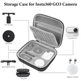 Geekria Carrying Case Compatible with Insta360 GO 3, GO 3S, Action Camera Protective Case, Hard Shell Travel Storage Bag with Slots for Insta 360 GO3 Accessories (Dark Grey)