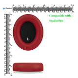 Geekria SNAP Ear Pads Replacement Kit for Beats Studio Pro Headphones, Magnetic Easy Switch Ear Cushions, Exchange Earpads in Seconds (Red Protein Leather, 1 Pair)