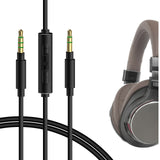 Geekria Audio Cable with Mic Compatible with ATH-M50xBT2/SR5, Pioneer SE-MS7BT Headphones Cable, 1/8" (3.5mm) to 3.5mm Replacement Stereo Cord with Inline Microphone (4ft/1.2m)