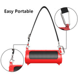 Geekria Silicone Speaker Case Cover Compatible with JBL Flip 6 Case, Protective Waterproof Soft Skin, Replacement Speakers Travel Carrying Case with Shoulder Strap (Red)