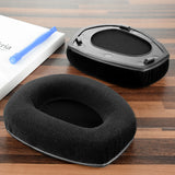 Geekria Comfort Velour Replacement Ear Pads for Sennheiser RS165, RS175, HDR165, HDR175, RS185, HDR185, RS195, HDR195 Headphones Ear Cushions, Headset Earpads, Ear Cups Repair Parts (Plastic Ring)