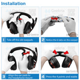 Geekria Mesh Fabric Headband Pad Compatible with Sennheiser GSP 600, GSP 670, GSP 500, Headphones Replacement Band, Headset Head Cushion Cover Repair Part (Black)