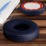 Geekria QuickFit Replacement Ear Pads for Beats Solo 3 (A1796), Solo 3.0 Wireless On-Ear Headphones Ear Cushions, Headset Earpads, Ear Cups Cover Repair Parts (Navy Blue)