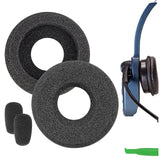 Geekria Comfort Foam Replacement Ear Pads + Mic Windscreen Foam Compatible with BlueParrott B250-XTS, B250-XT Plus, B250-XT, B250, B150 Headphones Mic Foam Cover + Ear Cushions (Black)