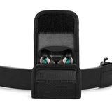 Geekria Earbuds Pouch with Belt Loop Compatible with Skullcandy EcoBuds, Rail, Smokin' Buds, Indy ANC, Dime 2, Dime 3 Earbud Case Belt Holster, Protective Case Cover with Clip Holder for Bag Strap