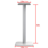 Geekria Aluminum Alloy Headphone Stand for Over-Ear Headphones, Gaming Headset Holder, Desk Display Hanger with Solid Heavy Base Compatible with Beats SoloPro, Bose QC35 (White)