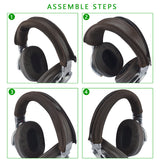 Geekria Flex Fabric Headband Cover Compatible with Sony MDR 1A, MDR 1RNC, MDR 1R, 1RBT, 1ADAC, 1AM2, 1RMK2, MDR-1RNCMK2 Headphones, Head Cushion Pad Protector, Replacement Repair Part (Brown)