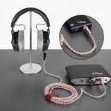 Geekria Apollo Silver-Plated Upgrade Audio Cable Compatible with Beyerdynamic DT 900 PRO X, DT 770 PRO X, 6.35mm/3.5mm Replacement Headphones Cord for Desktop Amplifier (9.4ft / 3m)