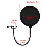 Geekria for Creators Mic Pop Filter Compatible with Blue Yeti, Yeti X, Yeti Pro, Yeti Nano, Snowball ICE, Snowball, Microphone Filter Shield, Wind Pop Screen, Antipop Mask with C-Clamp