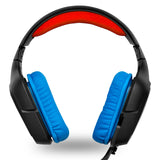 Geekria Mesh Fabric Headband Pad Compatible with Logitech G430, G930, F450, Headphones Replacement Band, Headset Head Top Cushion Cover Repair Part (Red).