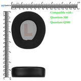 Geekria Sport Cooling-Gel Replacement Ear Pads for JBL Quantum 200, Quantum 300 Headphones Ear Cushions, Headset Earpads, Ear Cups Cover Repair Parts (Black)