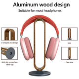 Geekria Wooden | Aluminum Alloy Headphones Stand for Over-Ear Headphones, Gaming Headset Holder, Desk Display Hanger with Solid Heavy Base Compatible with Sony, Bose, Shure, Jabra, JBL (Walnut)