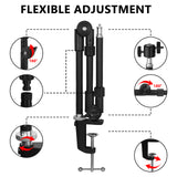 Geekria for Creators Microphone Arm Compatible with Elgato Wave:1, Wave:3 Mic Boom Arm Mount Adapter, Suspension Stand, Mic Scissor Arm, Desk Mount Holder