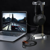 Geekria Boom Mic Headphones Cable Compatible with Sony WH-1000XM5, Skullcandy Crusher ANC 2, Beats Solo 4, USB C Jack Replacement Cord with Boom Microphone for Gaming & Meeting (5.6 ft)