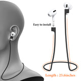 Geekria Wireless Earphone Magnetic Anti-Lost Strap Accessories, Soft Silicone Sport Earphones Anti-Lost Strap, Lanyard, Compatible with Airpods Full Range, SAMSUNG, Anker Soundcore (Black/2 Pack)