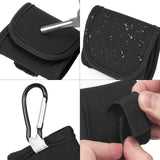 Geekria Earbuds Pouch with Belt Loop Compatible with AirPods, AirPods Pro AirPods 3, Earbud Case Belt Holster, Protective Case Cover with Clip Holder for Bag Strap, All-Round Protection (Black)