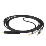 Geekria Audio Cable Compatible with Sennheiser Game One, Game Zero, PC 373D, GSP 500, GSP 600 Headphones, Dual 3.5mm Y Splitter Adapter to 2.5mm Replacement Stereo Cord (5.6ft/1.7m)