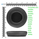 Geekria PRO Extra Thick Replacement Ear Pads for ATH-AD1000X AD2000X Ad700 Ad900x A500 A500x AD500x A700 A900x A950lp Headphones Ear Cushions, Headset Earpads, Ear Cups Cover Repair Parts (Black)