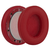 Geekria QuickFit Replacement Ear Pads for Beats Studio 3 (A1914), Studio 3.0 Wireless Headphones Ear Cushions, Headset Earpads, Ear Cups Cover Repair Parts (Red)