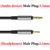 Geekria Audio Cable Compatible with JBL Tune 770NC 760NC 750BTNC 720BT 660NC, Live 660NC 650BTNC Headphones, 3.5mm to 2.5mm Replacement Stereo Cord (5.6 ft/1.7 m)