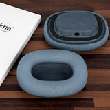 Geekria Comfort Mesh Fabric Replacement Ear Pads Compatible with Apple AirPods MAX (A2096), AirPodsMAX2 (A3184) Headphones, Ear Cushions (Blue)