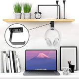 Geekria Aluminum Headphone Wall Mount for Over-Ear Headphones, Gaming Headset Wall Mount, Desk Display Hanger, Compatible with Bose, Sony, Beyerdynamic, AKG, ATH, Sennheiser, JBL (2Pcs C Black)