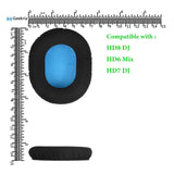 Geekria Comfort Laminated Fabric Replacement Ear Pads for Sennheiser HD8 DJ, HD6 Mix, HD7 DJ Headphones Ear Cushions, Repair Parts (Black)