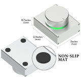 Geekria Audio Control Knob with Rotate Volume Adjustment & Mute Function, PC / Phone Audio Remote Volume Control Adapter, Support Win 7, 8, 10, MAC, Android, USB or USB-C (Silver)