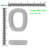 Geekria Comfort Mesh Fabric Replacement Ear Pads for Logitech Zone Vibe 100 Headphones Ear Cushions, Headset Earpads, Ear Cups Cover Repair Parts (Grey)