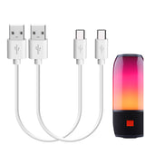 Geekria USB Speakers Short Charger Cable Compatible with JBL GO2, Flip4, Flip3, Charge2+, Charge3, Pulse3, Boombox, USB Replacement Power Charging Cord (1 ft / 30 cm 2 Pack)