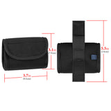 Geekria Earbuds Pouch with Belt Loop Compatible with Skullcandy Push Active True Wireless Earbuds, Cover with Clip Holder for Bag Strap (Black)