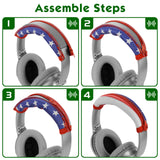 Geekria Flex Fabric Headband Cover Compatible with Bose QuietComfort QC35 II, QC25, QC15, Parrot Zik, Zik 2.0, Zik 3 Headphones, Head Cushion Pad Protector, Replacement Repair Part, Sweat Cover